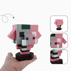 Mô Hình Gỗ Minecraft Zombie Piglin (s)