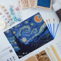 Kit Tự Làm Tranh Pixel Gỗ Starry Night 80x63 cm (Chill Khổ Lớn)