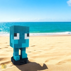 Mô Hình Gỗ Minecraft Squid Mực (s)