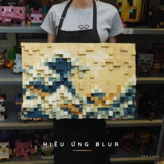 Tranh Pixel The Great Wave off Kanagawa (Blur)