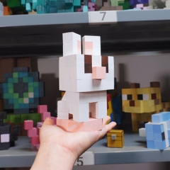 (DIY) Kit Tô Màu Mô Hình Minecraft Rabbit Thỏ (s)