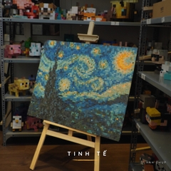 Kit Tự Làm Tranh Pixel Gỗ Starry Night 80x63 cm (Chill Khổ Lớn)