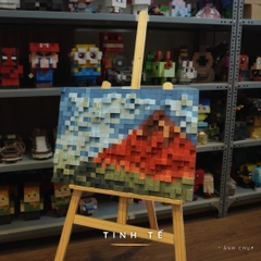 Kit Tự Làm Tranh Pixel Gỗ Phú Sĩ Đỏ (Blur)