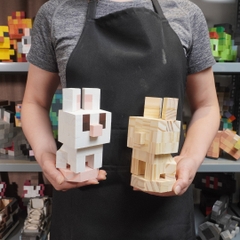 (DIY) Kit Tô Màu Mô Hình Minecraft Rabbit Thỏ (s)