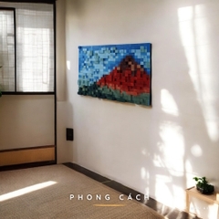 Kit Tự Làm Tranh Pixel Gỗ Phú Sĩ Đỏ (Blur)