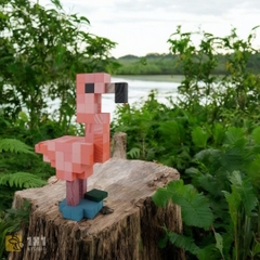 Mô Hình Gỗ Chim Hồng Hạc (Art Toy)