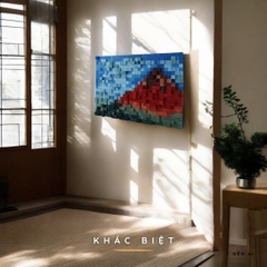 Kit Tự Làm Tranh Pixel Gỗ Phú Sĩ Đỏ (Blur)