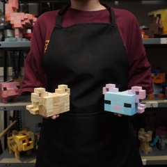 (DIY) Kit Tô Màu Minecraft Axolotl Xanh (size s)