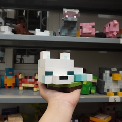 Mô Hình Gỗ Minecraft Cáo Tuyết (size s)
