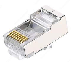 Đầu RJ45 6E Shielding Crystal (Bọc inox,túi 10c) 20333 VAT