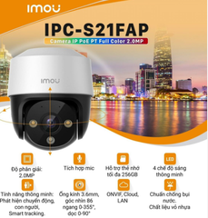 CAMERA IMOU S21FAP POE (Wifi/thẻ nhớ/360 Ngoài trời)