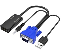 DÂY CHUYỂN VGA RA HDMI CÓ AUDIO DẠNG DÂY VIKI (KO VAT)