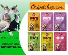 Pate Wanpy Happy 100  Cho Mèo 70g(Đủ Vị-100% tự nhiên)