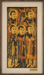 TRANH SƠN MÀI NGŨ VỊ TIÊN CÔ