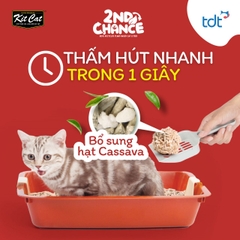 Cát Vệ Sinh Kit Cat 2nd Chance Dành Cho Mèo Không Bụi, Giữ Mùi Lâu, Làm Từ Nguyên Liệu Hữu Cơ Thế Hệ Mới