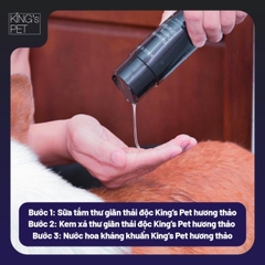 Nước Hoa Thư Giãn Kháng Khuẩn Mùi Hương Thảo King's Pet Dành Cho Chó Mèo 100ml