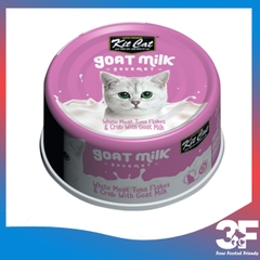 Pate Cho Mèo Thịt Lon Sữa Dê Kit Cat Goat Milk Gourment - Lon 85G