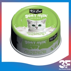 Pate Cho Mèo Thịt Lon Sữa Dê Kit Cat Goat Milk Gourment - Lon 85G