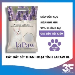 Cát Đất Sét Mix Than Hoạt Tính Cho Mèo Thương Hiệu Lapaw 8L