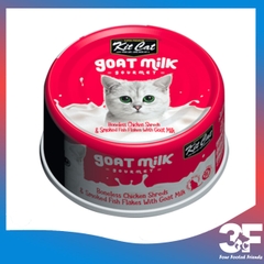 Pate Cho Mèo Thịt Lon Sữa Dê Kit Cat Goat Milk Gourment - Lon 85G