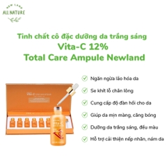 Tinh chất Vitamin C hỗ trợ dưỡng sáng, mờ thâm Newland Vita-C Total Care Ampule (6 lọ)