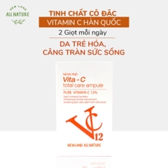 Hộp lẻ Tinh chất Vitamin C hỗ trợ dưỡng sáng, mờ thâm Newland Vita-C Total Care Ampule