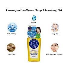 KOSE- Dầu tẩy trang trắng da Softymo White Cleansing Oil 230ml _ màu vàng