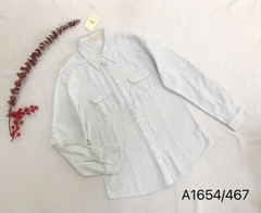 Áo Sơ Mi 2 Túi Tay Dài Vải Cotton Sọc - A1654/467