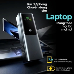 Sạc Dự Phòng HubbFast LAP100 100W Cho Laptop & Điện Thoại, 26800mAh, Sạc Nhanh Kép Type-C PD QC3.0, Siêu Bền