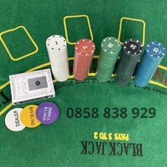 Bộ Phỉnh Poker 300 Chip Giá Rẻ Có Thảm Bài