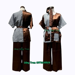 Bộ Áo Bà Ba Nông Dân Người Lớn đầy đủ phụ kiện hóa trang chú Cuội biểu diễn