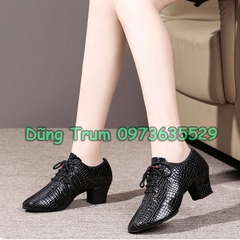 GIÀY KHIÊU VŨ OXFORD CAO CẤP HỌA TIẾT VÂN ĐÁ 5CM NHẢY DANCESPORTS SIÊU ĐẸP KV27