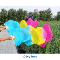 Quạt múa dài 3 màu tua dài cực mềm mại và đẹp
