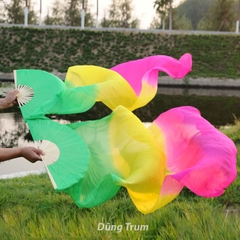 Quạt múa dài 3 màu tua dài cực mềm mại và đẹp