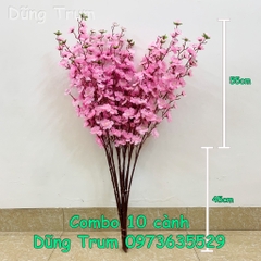 Cành mai giả cành đào giả cao 1m trang trí Tết cực đẹp (Combo 10 cành)