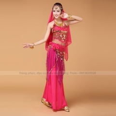 Trang phục múa Ấn Độ người lớn mẫu Váy kết hợp Áo yếm