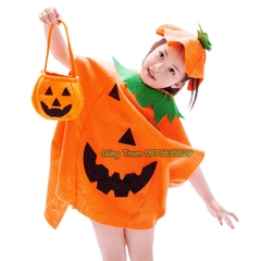 Bộ Bí Ngô hóa trang Halloween cho các bé, Áo Choàng Bí Ngô Halloween