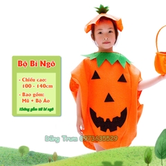 Bộ Bí Ngô hóa trang Halloween cho các bé, Áo Choàng Bí Ngô Halloween