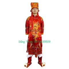 Trang phục Táo Quân vải phi bóng đầy đủ chi tiết màu sắc