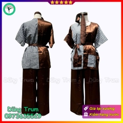 Bộ Áo Bà Ba Nông Dân Người Lớn đầy đủ phụ kiện hóa trang chú Cuội biểu diễn