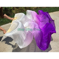 Quạt múa dài 3 màu tua dài cực mềm mại và đẹp