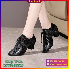 GIÀY KHIÊU VŨ OXFORD CAO CẤP HỌA TIẾT VÂN ĐÁ 5CM NHẢY DANCESPORTS SIÊU ĐẸP KV27