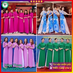 Áo dài cách tân Combo 10 bộ biểu diễn cho đoàn nhóm