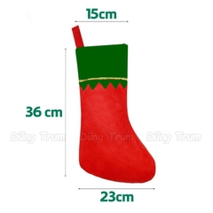 COMBO 12 Tất Noel đựng quà size to 23 x 36cm trang trí Giáng Sinh chất liệu vải không dệt