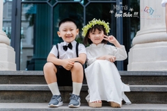 Trang phục áo dài Kỷ Yếu mầm non cho cả bé trai và bé gái