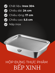 HỘP ĐỰNG THỰC PHẨM INOX BẾP XINH