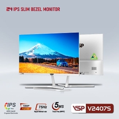 Màn hình phẳng VSP V2407S màu trắng IPS 5ms 75Hz hạn chế ánh sáng xanh