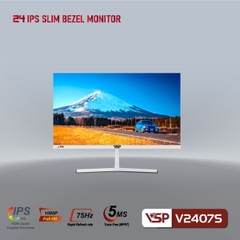 Màn hình phẳng VSP V2407S màu trắng IPS 5ms 75Hz hạn chế ánh sáng xanh