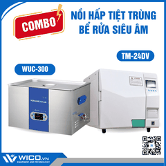 Combo Nồi Hấp TM-24DV Và Bể Rửa Siêu Âm WUC-300 | Khoảng 47 Triệu