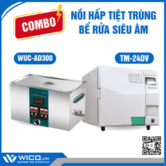 Combo Nồi Hấp TM-24DV Và Bể Rửa Siêu Âm WUC-AD300 | Khoảng 46 Triệu